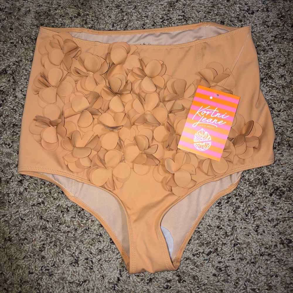 Kortni Jeane 3D floral swim bottoms